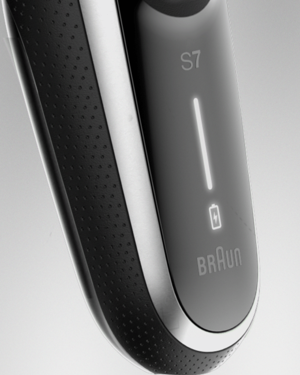 CGI of the Braun Razor with close up of handle