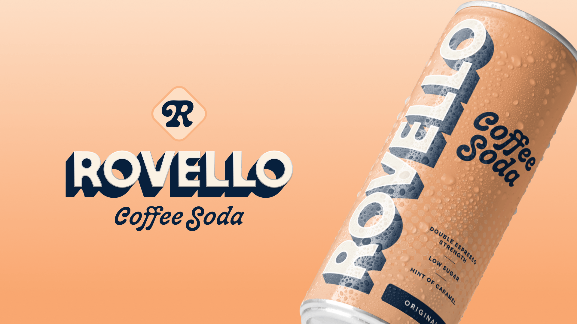 Rovello coffee soda branding