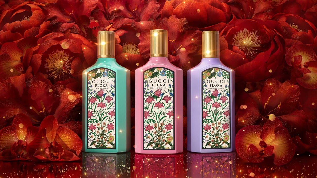 Gucci Beauty Flora Bottles in Chinese New Year Campaign