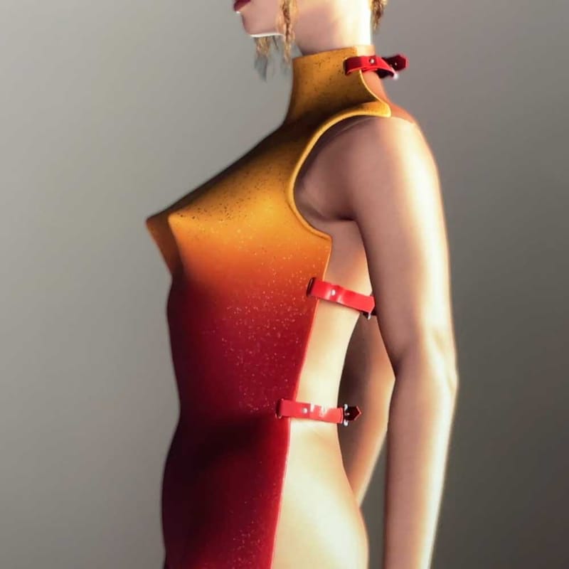 Close up of digital artwork armour