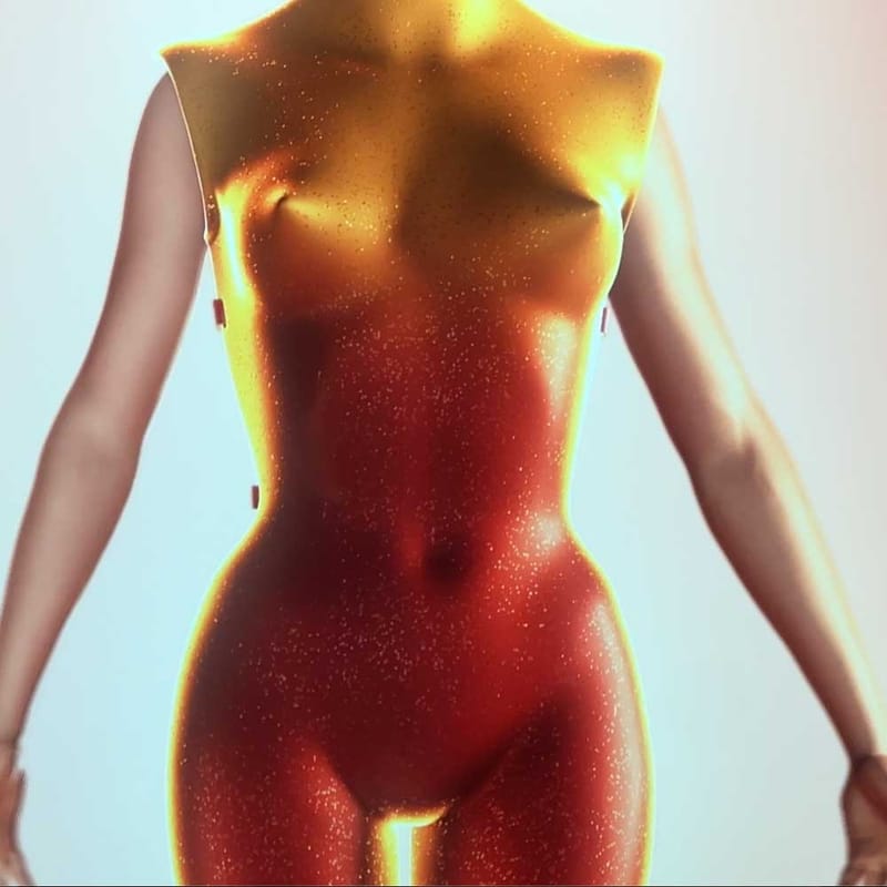 Close up of digital artwork armour