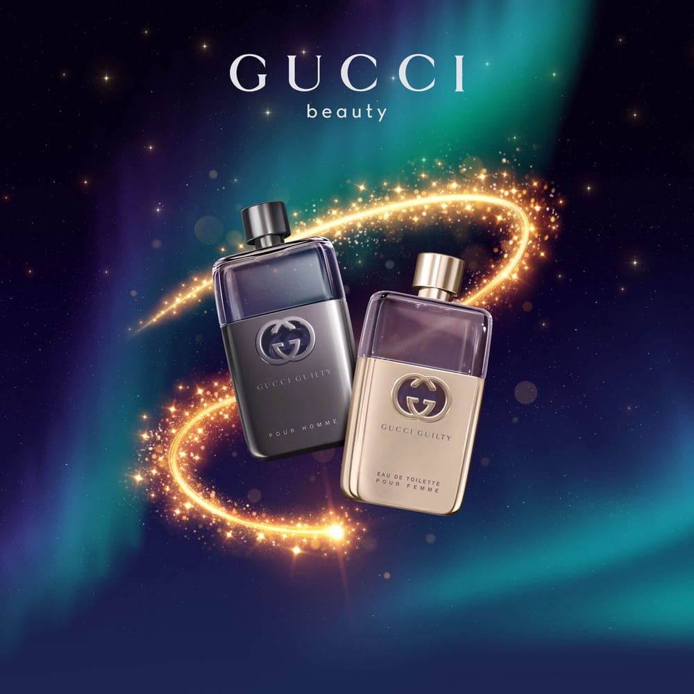 Gucci Beauty lifestyle guilty fragrance in CGI