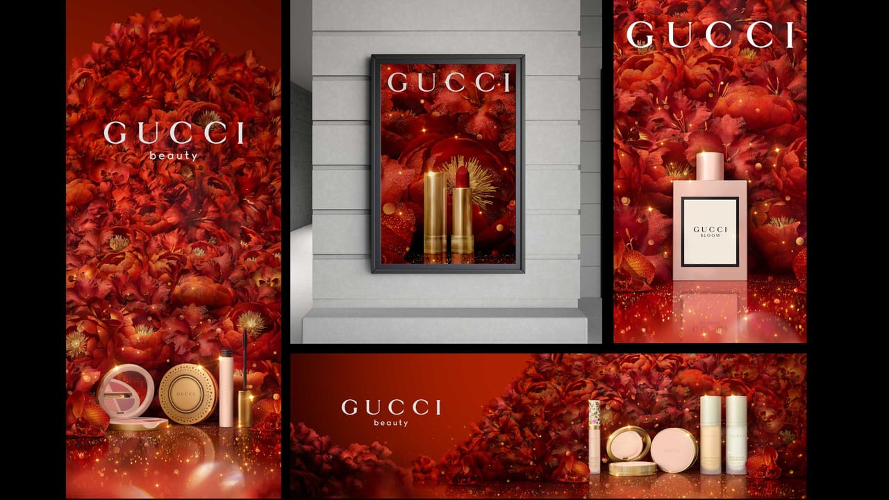 Gucci Chinese New Year Campaign montage of creative in different formats