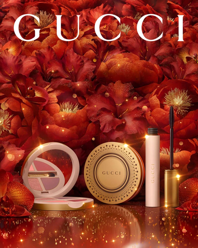 Gucci products lined-up in 3D scene for Chinese New Year